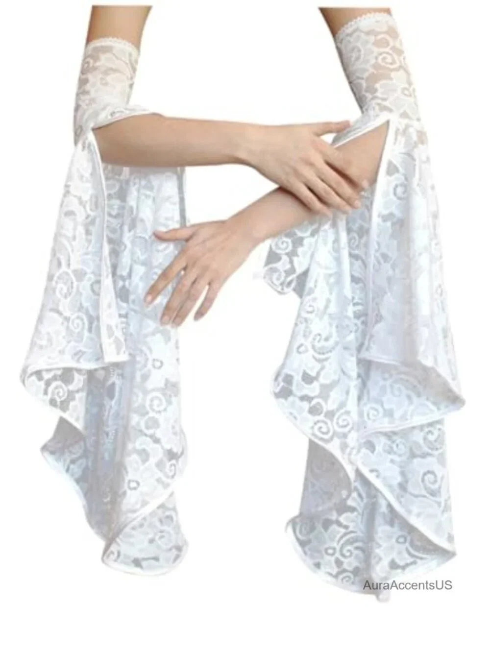 Gothic Black Lace Sleeves Victorian Arm Sleeve Vampire Accessory